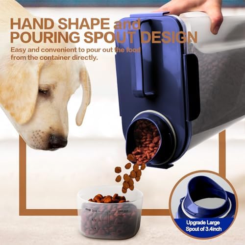 TIOVERY Dog Food Storage Container, 5-7 Lbs Airtight Pet Food