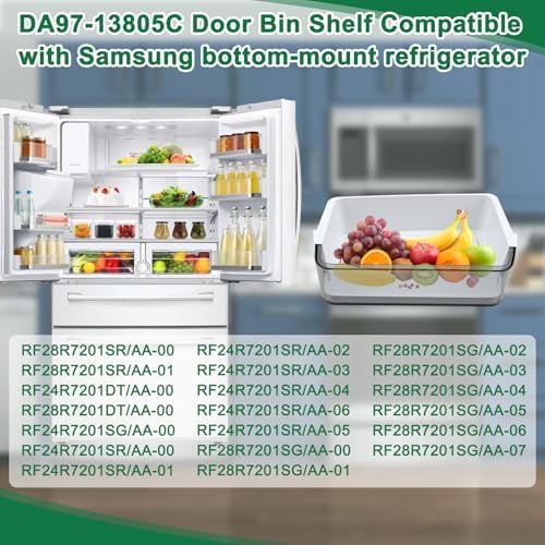 DA97-13805C Door Shelf Bin Compatible with samsung RF28R7201SR
