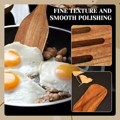 5-Piece Natural Teak Wood Spatula Set
