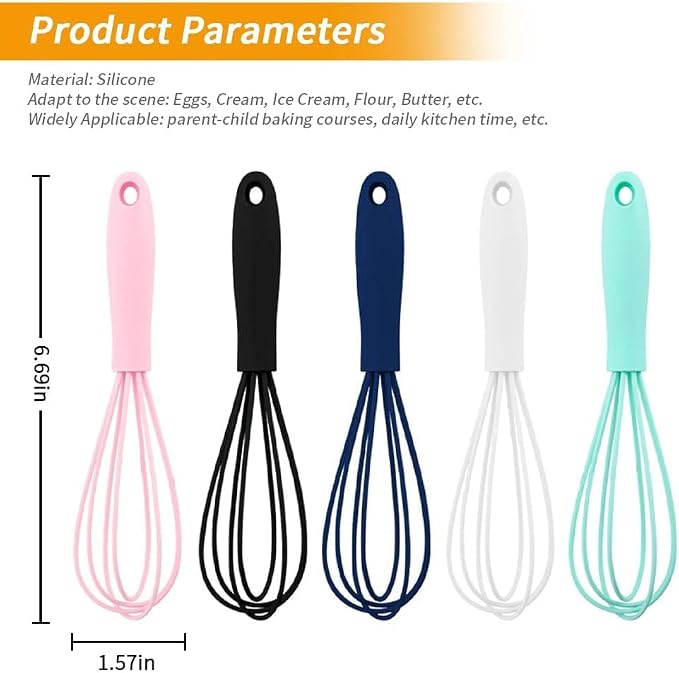5 Pcs Silicone Mini Whisk - Image 7