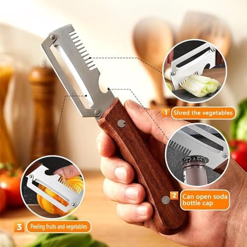 2026 Upgrade Multi-Functional Vegetable Peeler, 3 in 1 Multi