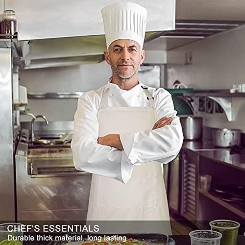 Jubatus 2 Pack 100% Cotton Aprons with 2 Pockets Cooking Chef Kitchen
