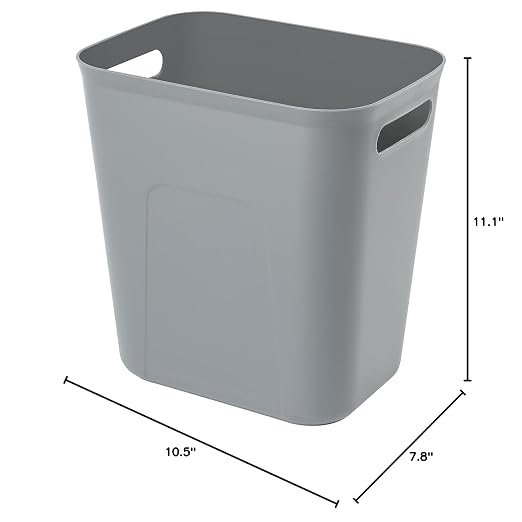 UUJOLY Plastic Small Trash Can Wastebasket, Garbage Container Basket - Image 7