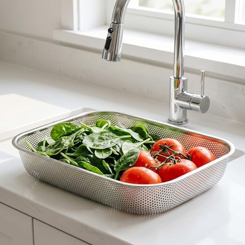Cedilis 2-Pack Stainless Steel Colander Strainer, 6 Quart