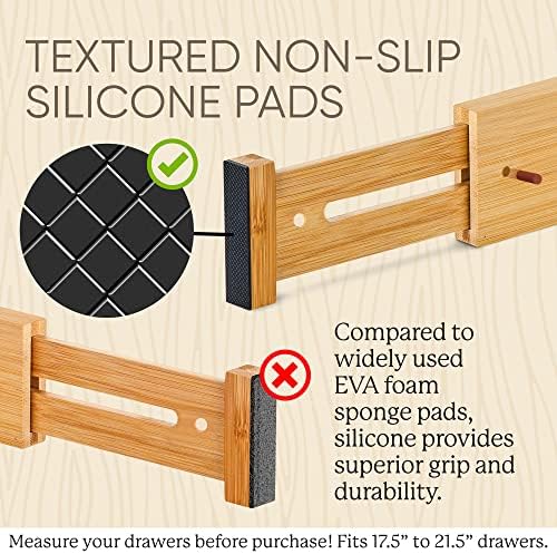 Night Tree Expandable Bamboo Drawer Dividers – drawer separators for
