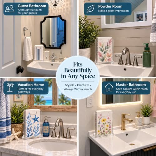 Acrylic Vertical Guest Towel Dispenser