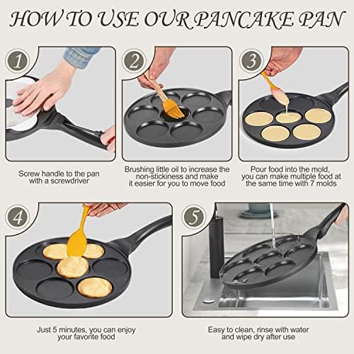10.5" Pancake Pan Suitable for All Cooktops 7-Cup Pancake Maker 1-Pack
