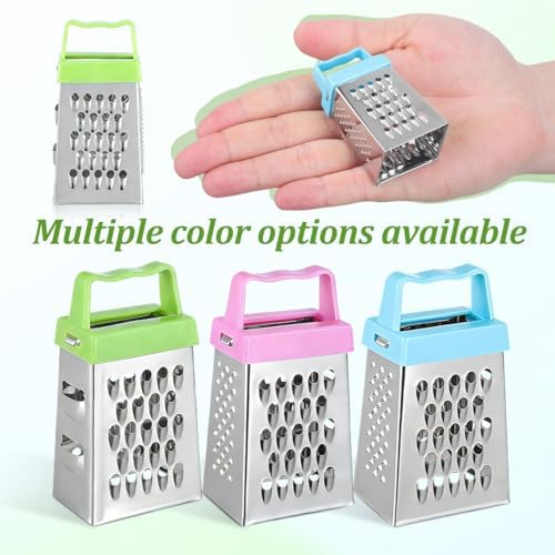 Beavorty 6 pcs Mini Cheese Grater Set Stainless Steel Mini Box Grater