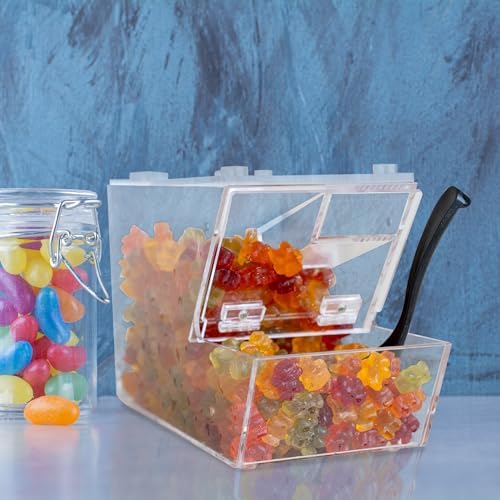 Inevibe Candy Bin Topping Dispenser, Bulk Sprinkle Container with Scoop (1)