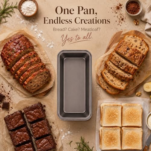 2 PCS Loaf Pans for Baking Bread, Includes 200 Parchment Liners