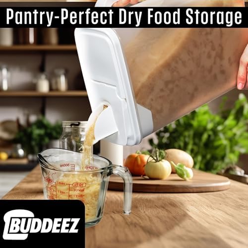 Buddeez Bulk Food Storage Container 8 Quart All Purpose Clear