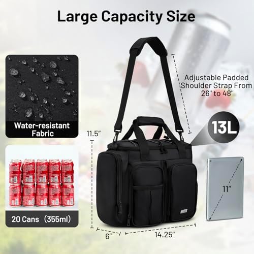 MIER 20-Can Insulated Lunchbox for Men Heavy-Duty Lunch Bag Cooler
