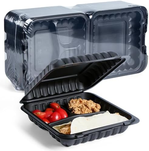 YANGRUI 8x8 34oz 55-Pack Shrink-Wrapped Ready to Use Meal Prep