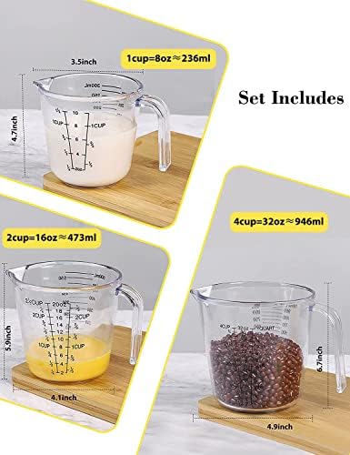 BINGBING- Measuring Cups Set, Liquid Measuring Cups For 3 For Kitchen