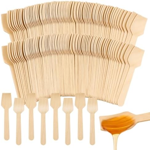 300 Pcs 3.75 Inch Disposable Mini Wooden Tasting Spoons