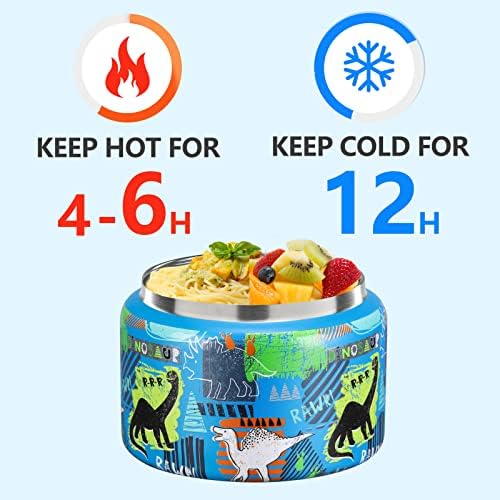 JXXM 8 Oz Thermo Food Jar for Hot & Cold Food for Kids, Insulated