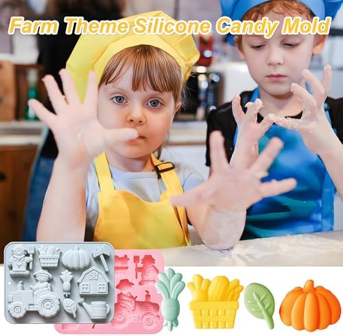 2-Pack Silicone Chocolate Molds, Farm Theme