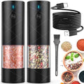 Lidaop USB-Rechargeable Electric Salt and Pepper Grinders, 2-Pack
