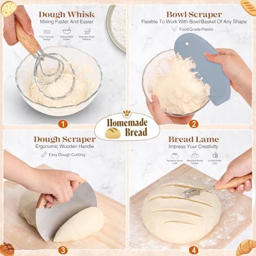 Sourdough Starter Kit with Bread Proofing Basket