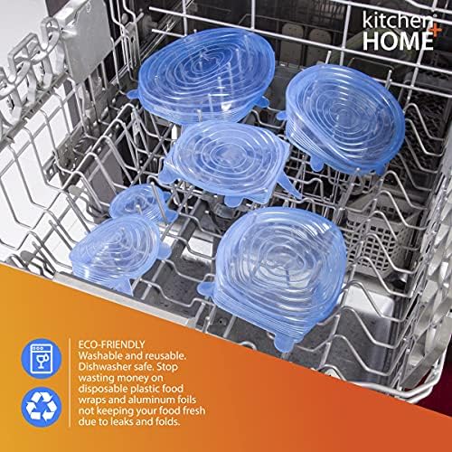 Kitchen + Home Silicone Stretch Lids, Set of 3