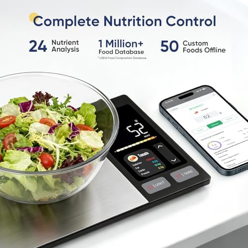 Smart Food Scale with Nutritional Calculator, Free APP with 24