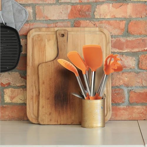 Marsrut 7-Piece Silicone Cooking Utensil Set, Orange