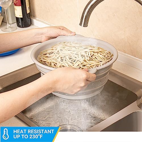 Collapsible Colander, Food Grade Silicone Colander for Kitchen