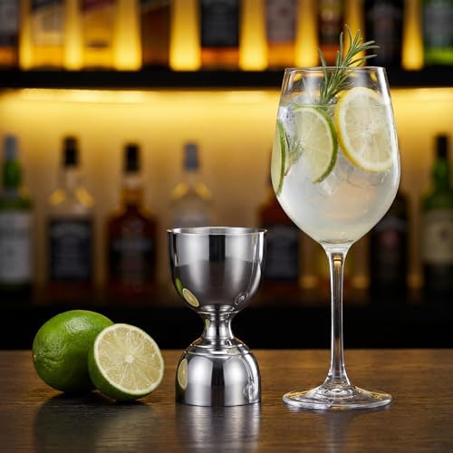 2 Pack 304 Stainless Steel Cocktail Jigger, 1oz 2oz Stainless Steel
