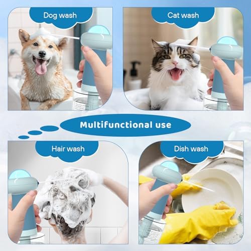 Electric Dog Shampoo Dispenser,IPX7 Cat Shampoo Sprayer,Pet Bath