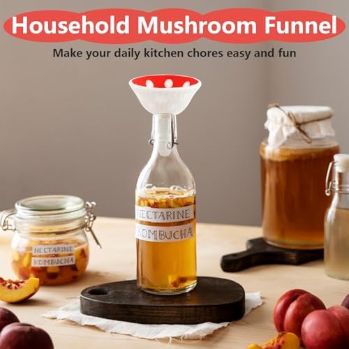 Silicone Mushroom Funnel, Small Kitchen Funnels for Filling Small