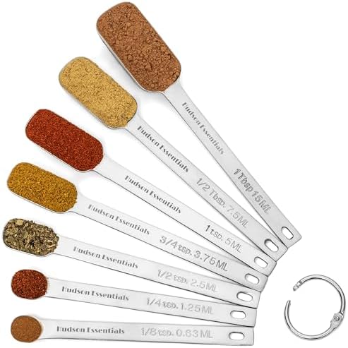 Hudson Essentials Stainless Steel Measuring Spoons Set for Dry or