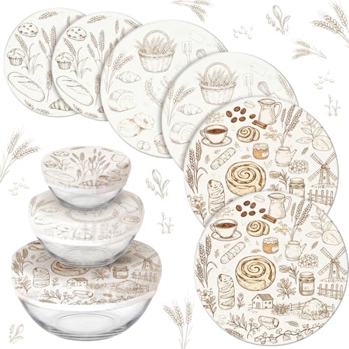 6-Pack Reusable Bowl Covers for Bread Proofing