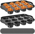 JJUNW 2 Pack 12 Cavity Mini Cheesecake Pan, 13" x 8" Mini Muffin