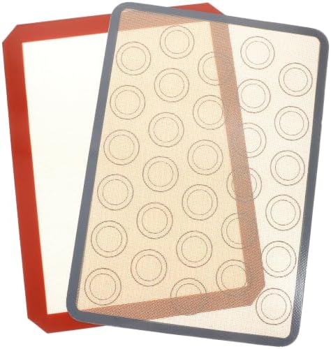 2pcs Silicone Baking Mat Nonstick Glass Fiber Liner Pastry Prep