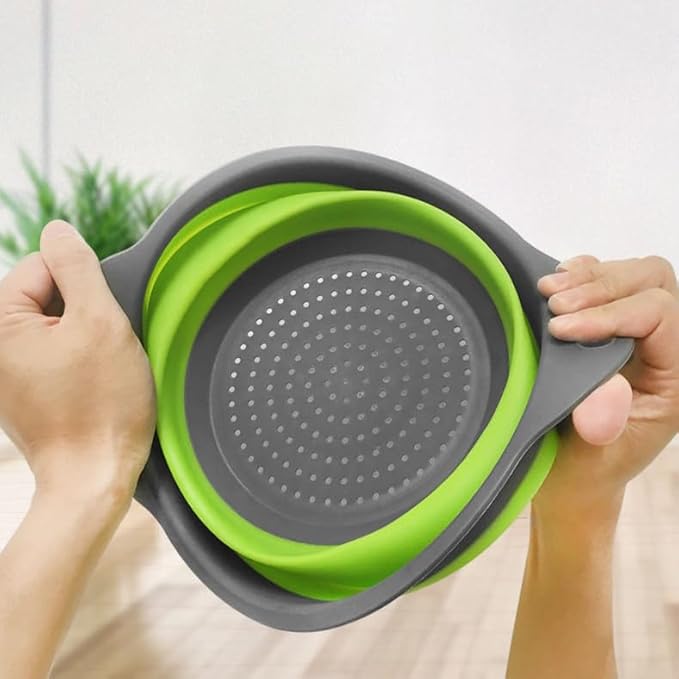 2 Pack Collapsible Colander Set, Emptycolor Foldable Collapsible Strainers - Image 4