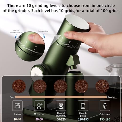 Bincoo DM01 Electric Coffee Grinder, Stainless Burr