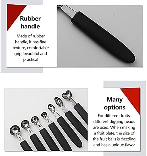 7Pcs Melon Baller Scoop Set, Stainless Steel Ball Spoon, Smooth Round