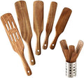 6 Pcs Natural Teak Wooden Spurtle Set