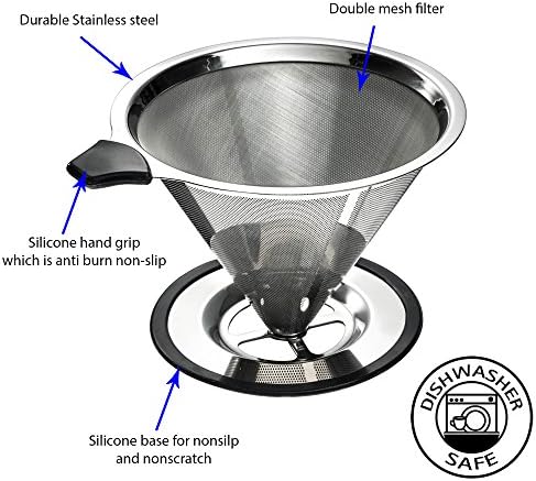 Clever Pour Over Coffee Dripper With Cup Stand (Size #4) - Paperless