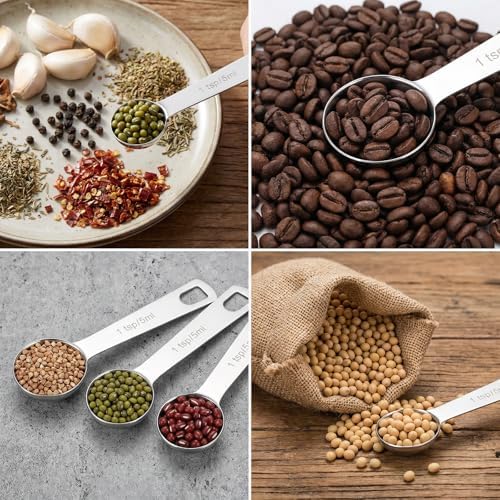 5 Pcs 1 Teaspoon Measuring Spoons, 5 ml/1Tsp/1/3 Tablespoon/5 cc