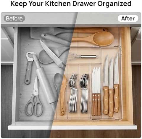 Vtopmart Expandable Silverware Organizer, 6-9 Slots