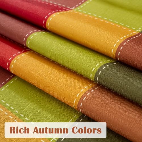 Honellaty Fall Plaid Tablecloth for Rectangular Tables, 60 x 84 Inch