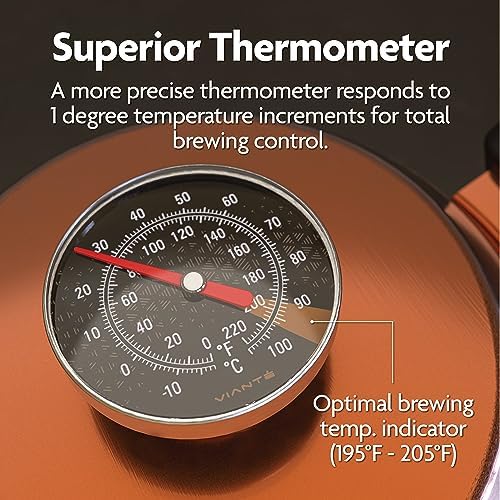 Viante Gooseneck Stovetop Pour Over Kettle with Thermometer