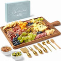 Charcuterie Board Set - Acacia Cheese Board for Serving with Accessories - House Warming Gifts for New Home, Bridal Shower & Wedding Gift, Birthday Gifts for Women