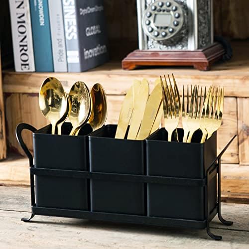 NelyBet Flatware Caddy Organizer, Black
