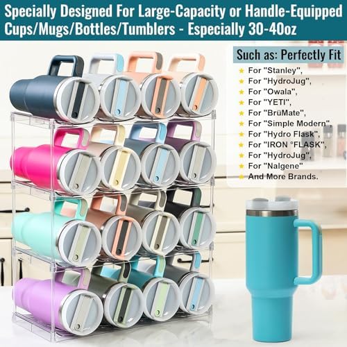 Water Bottle Organizer for Stanley 40OZ & Various Bottles, Tumblers