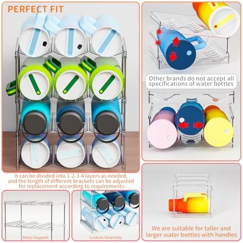 Yieach Stackable Water Bottle Organizer for Stanley,Yeti 40 oz and
