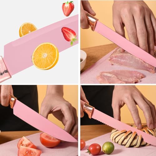 Caliamary 19-Piece Silicone Kitchen Utensil Set, Pink
