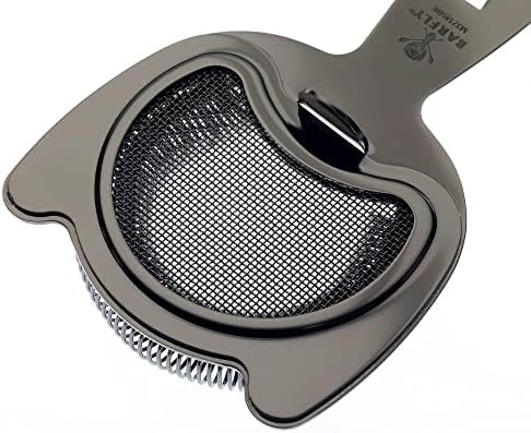 Barfly Fine Mesh Spring Strainer, Black