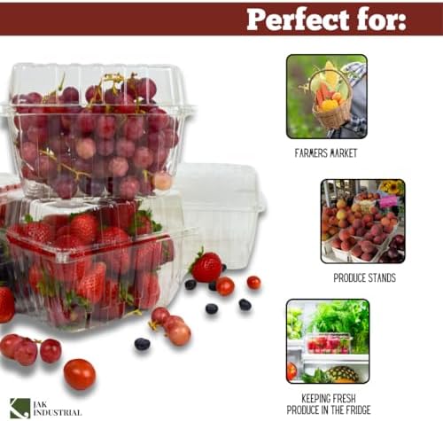 75-Pack Quart Produce Containers for Farmers Markets